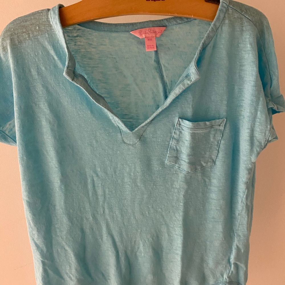 blue shirt